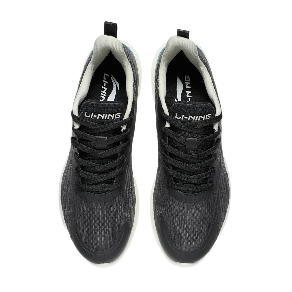 Li Ning Cushioning Slip Resistant Abrasion Resistant Breathable Lightweight Low top Running Shoes Men's Black ARSS019-5