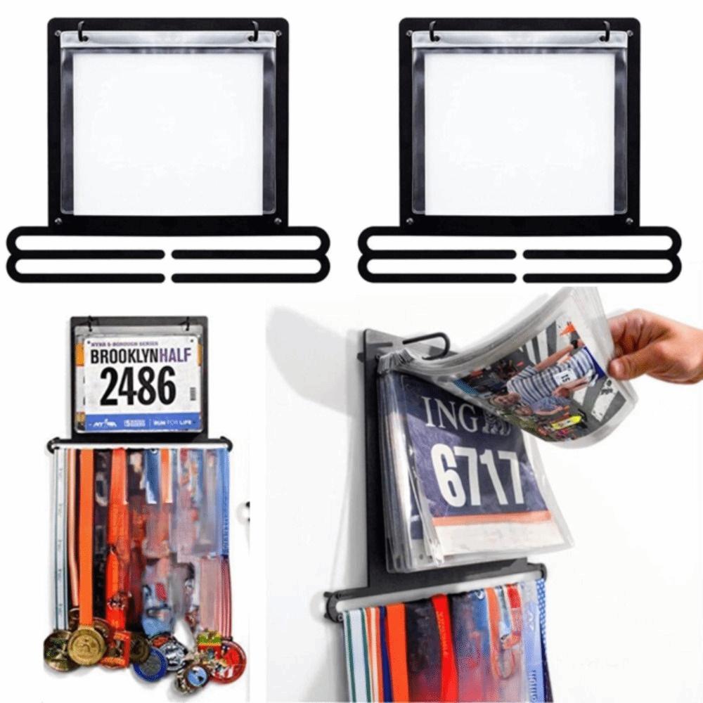 Iron Display Stand Storage Marathon Running Bib Holder Medal Hanger  Soccer Swim Running