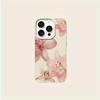 Elegant Pink Lily Flower Phone Case for iPhone 17 16 15 14 13 12 11 Pro Max Floral Soft Silicone Shockproof Female Cover