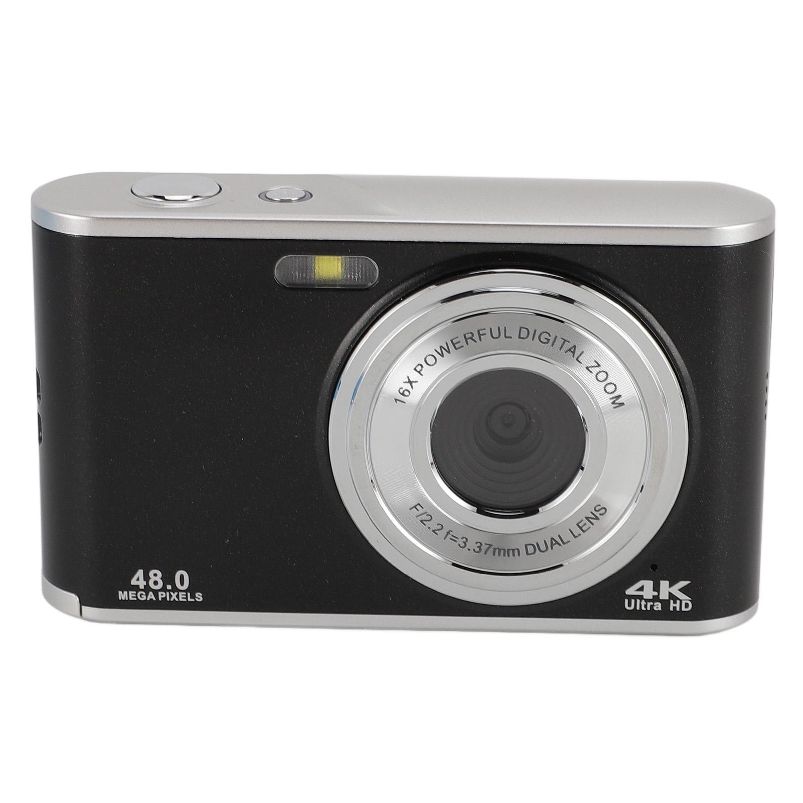 

Digital Camera 4K 48MP Autofocus 2.8 Inch Screen 16x Digital Zoom Rechargeable Compact Camera for Students Beginner
