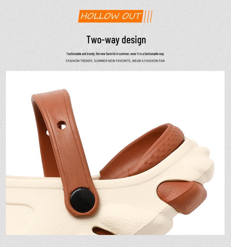 Unisex Summer Thick Sole Closed Toe Sandals - Soft Bottom Clog Beach Shoes