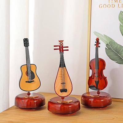 Carillon rotante per chitarra e violino - Regalo di compleanno per ragazze o Ornamento per soggiorno