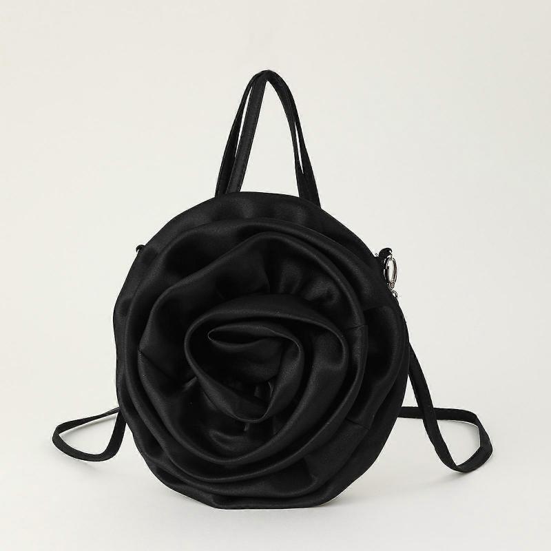 Shoulder Bag Clutch Bag 3D Rose Shape Crossbody Bag Handbag Fashion Tote Bag Banquet Prom Wedding Evening Bag Hot Pink