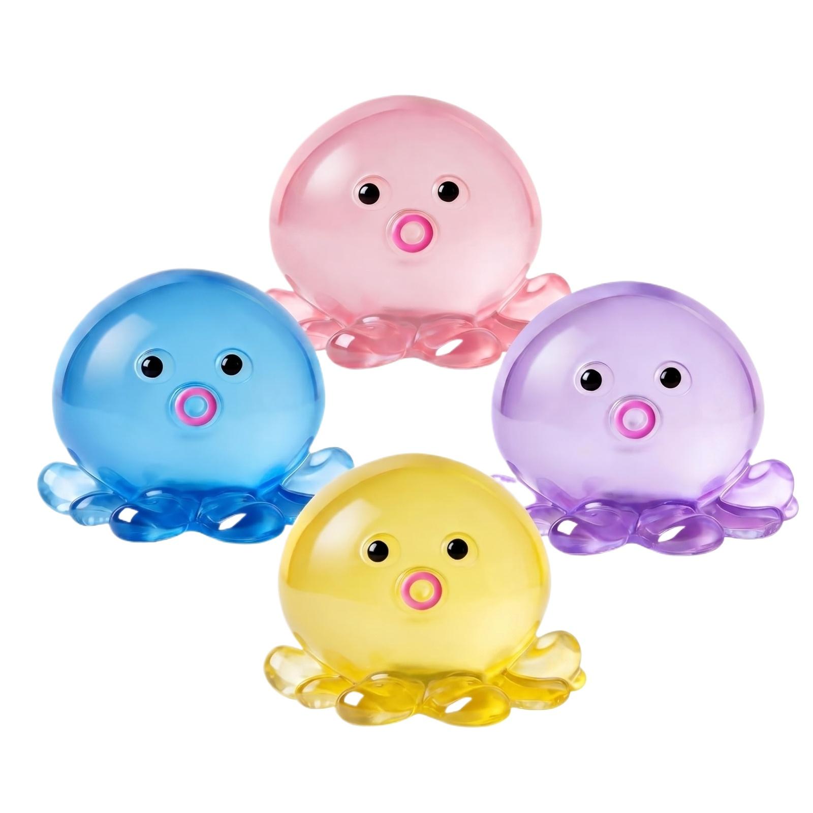 

Set of 4 Realistic Octopus Stress Relief Toys Soft Squeeze Sensory Fidget Toy for Hand Exercise and Anxiety Relief One Size