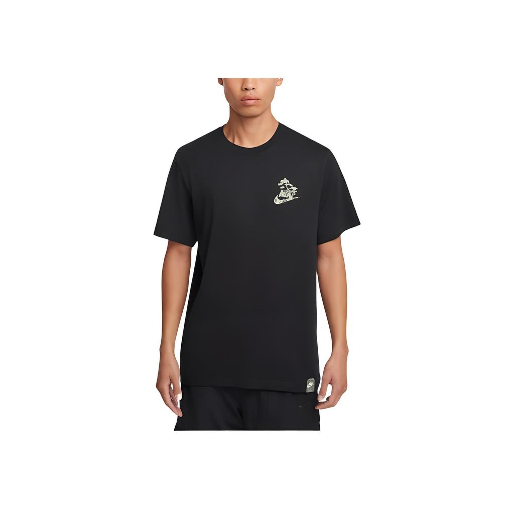 Nike Sportswear Club FW24 Cotton Fashion Versatile Crew Neck Pullover Short Sleeve T-Shirt Men Tops Black FZ7952-010