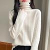 Women Sweater 100% Wool MODERN NEW SAGA Turtleneck Knit Pullover Thick Winter Jumpers Female Knit Tops