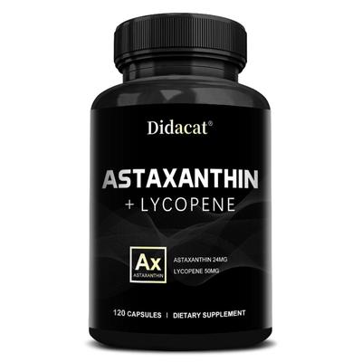 Astaxanthine + Lycopeen 24mg/50mg 120 Capsules Voedingssupplement