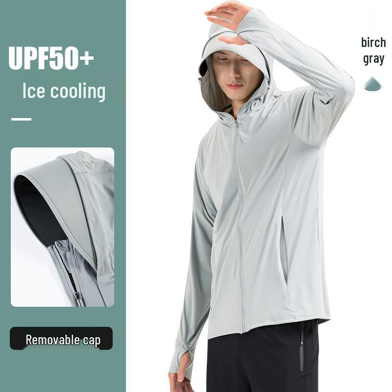 

Men s Anti-UV Sunshade Fishing Apparel with Integrated Face Cover and Ice Silk Sun Protection XXL