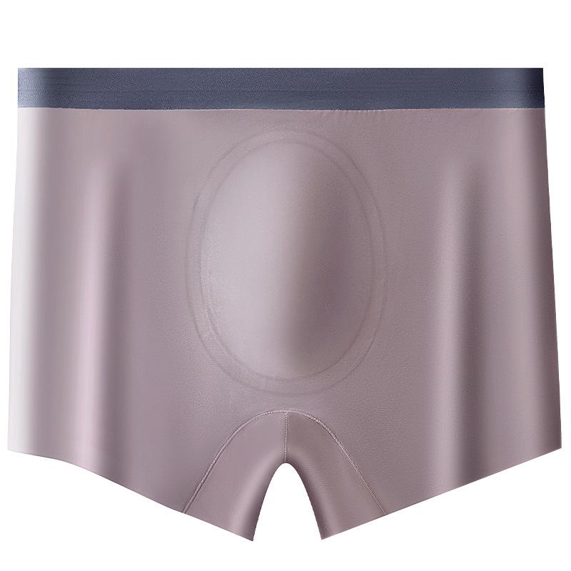 Hyaluronic Acid Antibacterial Ice Silk Men's Plus Size Boxer Briefs