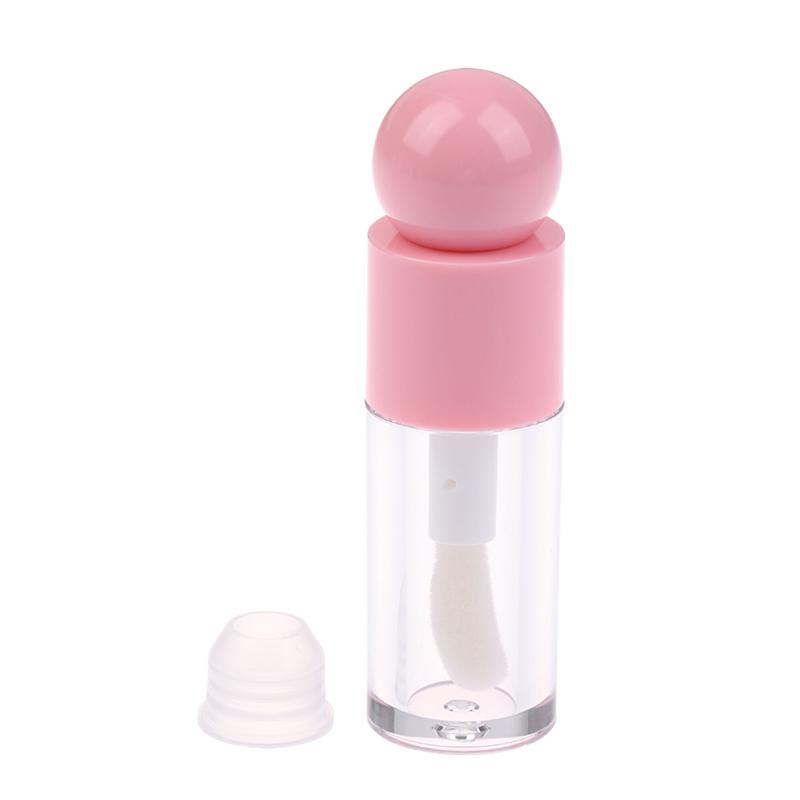 4Ml Lip Gloss Tube Matte Transparent Thick Rod Large Brush Head Empty Bottle Lips Glaze Container Makeup Packaging Material