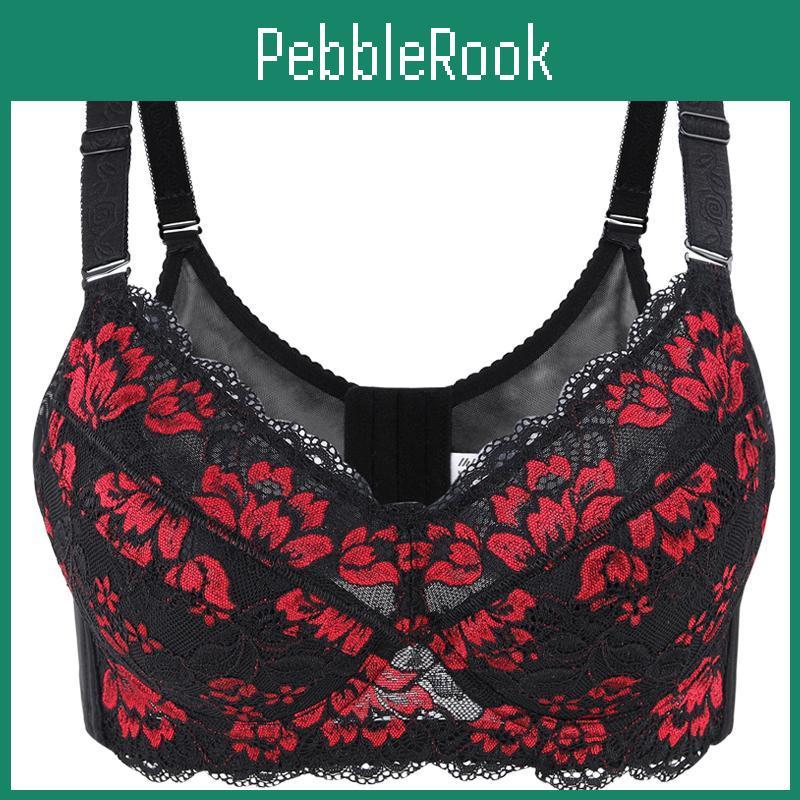 Full Womens Underwired Lightly Coverage Lined Lace Bra Plus Size Minimizer Bra 34 36 38 40 42 44 46 48 B C D E