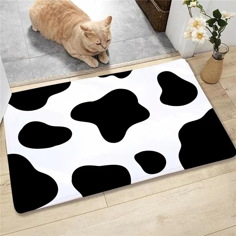 Fashion Animal Leopard Zebra Cow Deer Pattern Carpet Soft Carpets Rug Entrance Anti-slip Floor Mats Water Absorption