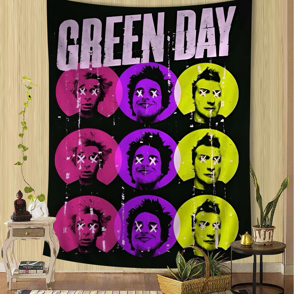 GGreen DDay American Idiot DIY Wall Tapestry Hanging Tarot Hippie Wall Rugs Dorm Home Decor