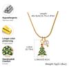 Collier de Noël pour femme, Chaîne en acier inoxydable réglable à la mode, Cadeaux de bijoux pour fête et festival