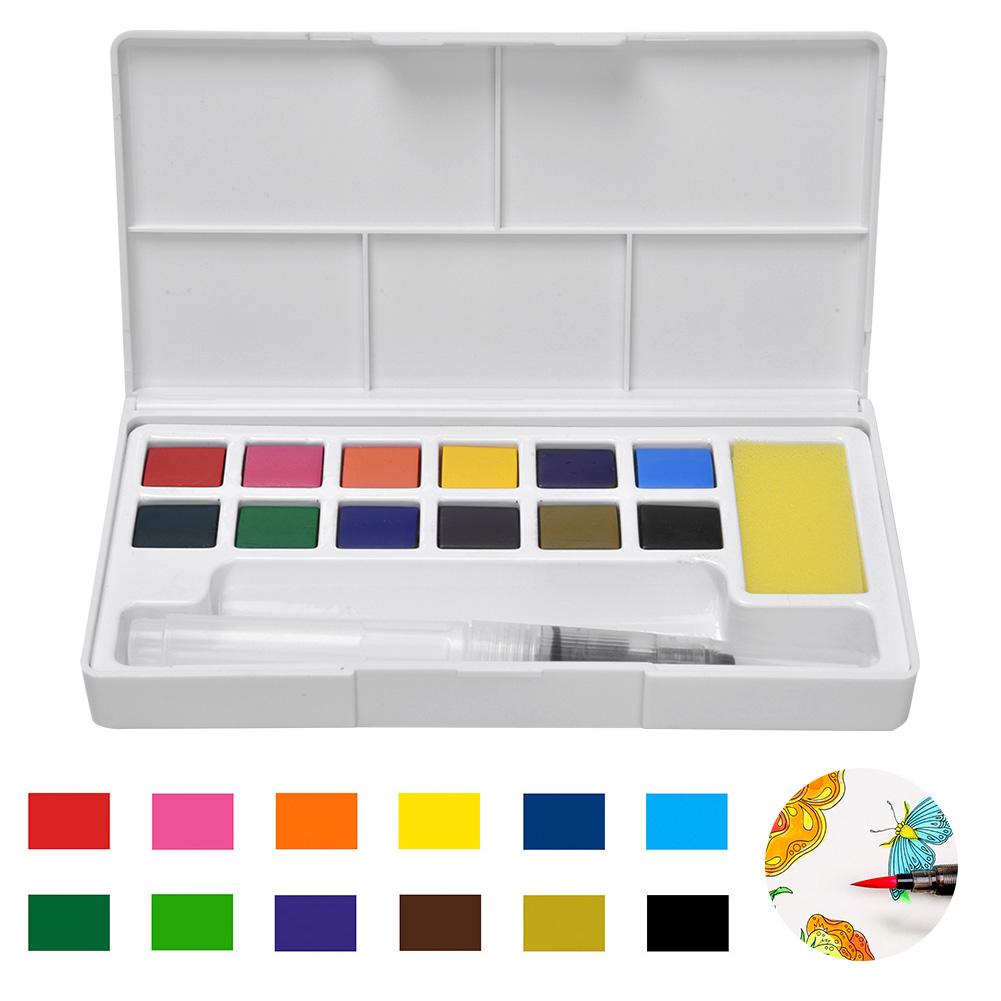 Solid Pigment Children Outdoor Sketch Painting Portable Pigment Kit Art Supply12 Colors