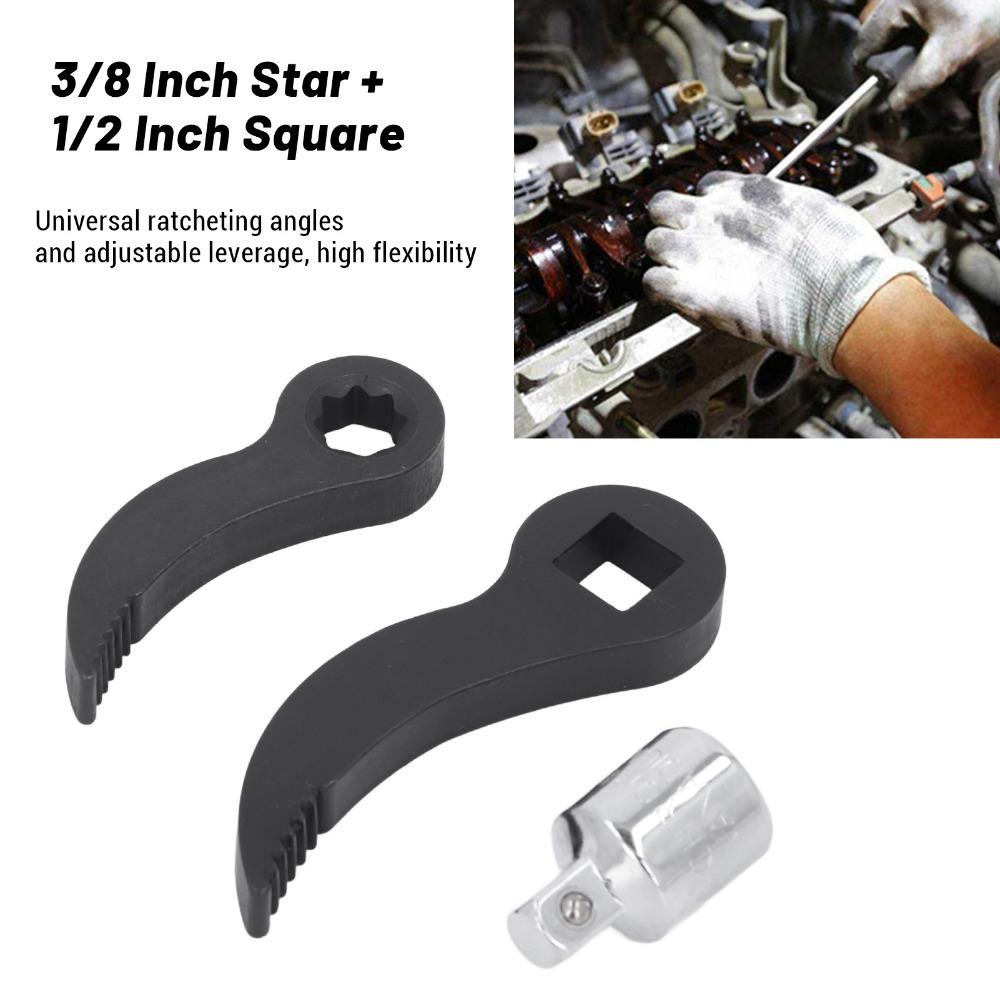 1/2in Square Serrated Adapter Pry Bar CR  Steel Crown Adapter Head Tool  Tight Spaces