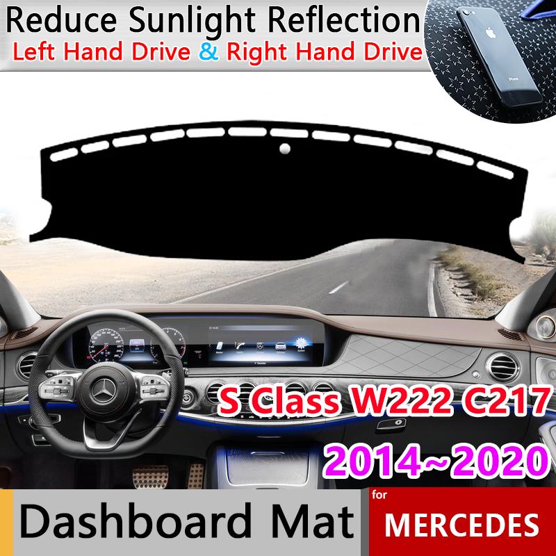 Dashboard Cover Board Mat Carpet Pad for Mercedes Benz S Class W222 C217 A217 2014~ Anti-sun Shade Cape Car Accessorie 2015