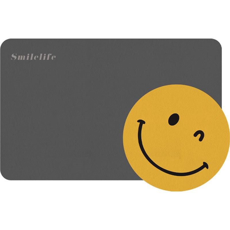 Sleek Smiley Top Diatom Mud Floor Pad Washroom Door Moisture-wicking Anti Slip Mat Can Wash Bathroom Floor Mat Durable