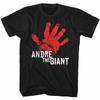 Andre The Giant Red Hand Black T-Shirt