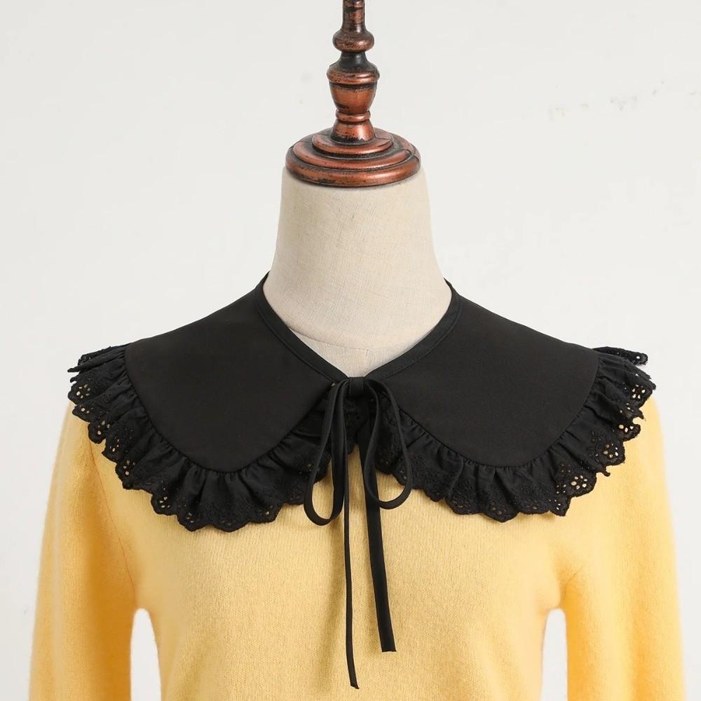 Sweet Lace False Collar Adjustable Ruffled Shawl Fashion Decorative Lace Neckline Women Girls