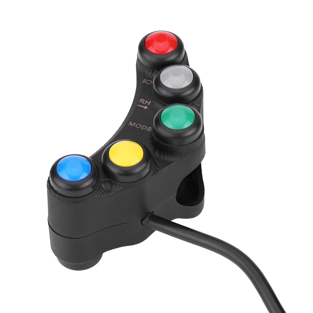 22mm 12V Motorcycle Handlebar Switch Headlight Turn Fog Light Horn ON OFF Start Kill Switch