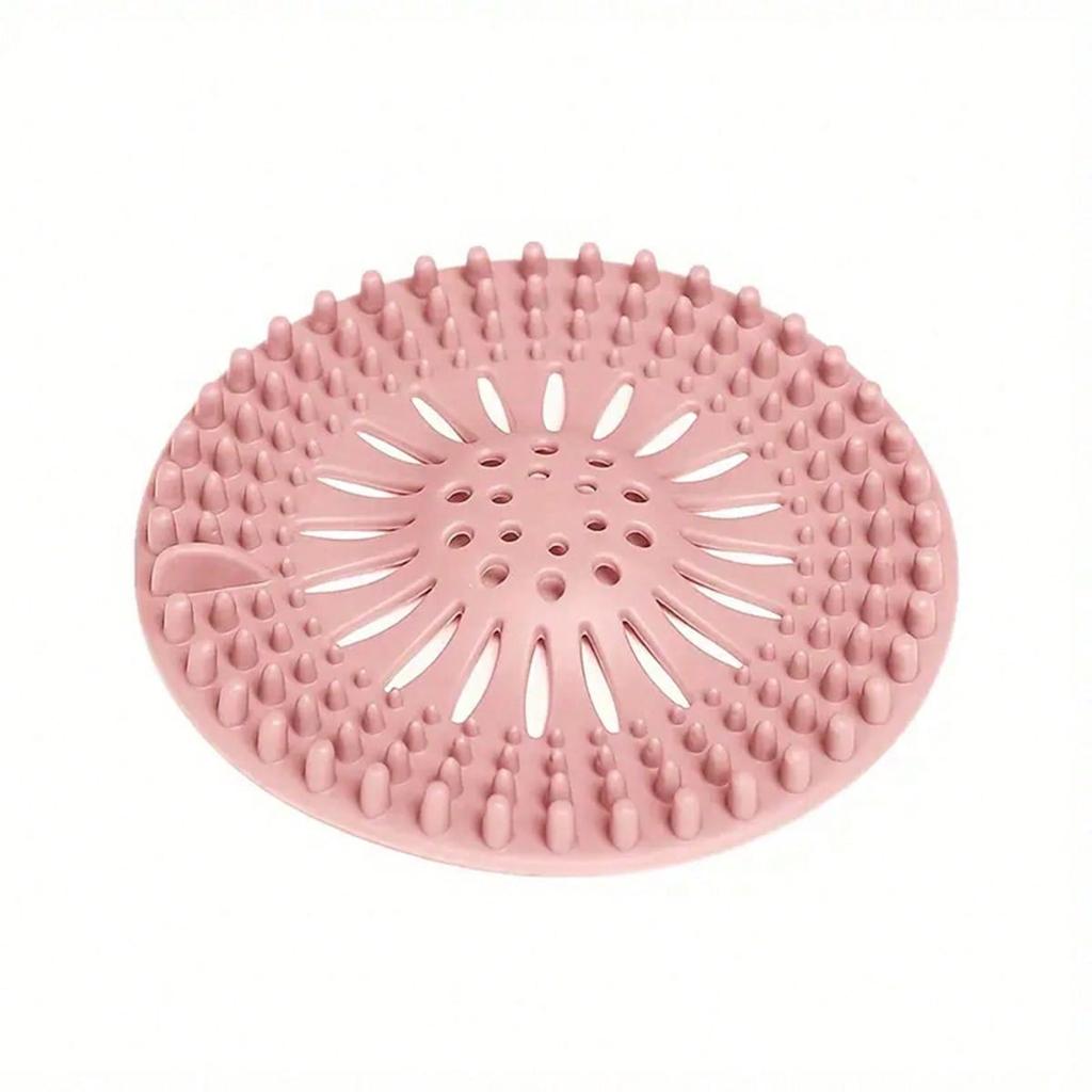 New Arrival Shower Drain Hair Collector And Kitchen Sink Strainer - Reusable Silicone Mesh Strainer With Suction Cup/Non-Design