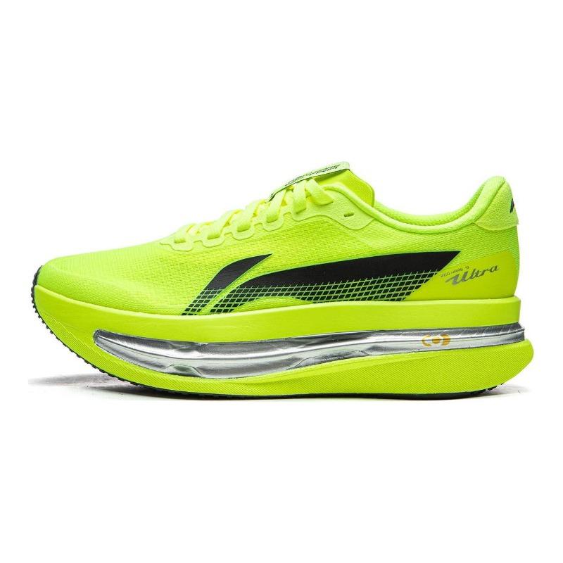 LiNing Chitu 9 ULTRA Women Ultra Boom Low Top Running Shoes Fluorescent Bright Green ARPW008-1 37