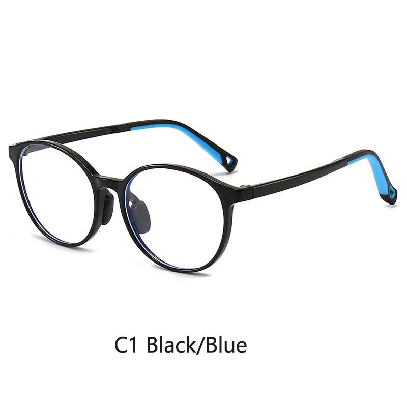 2023 Kids Round Blue Light Glasses Boys Girls Silicone Prescription Glasses Frame Custom Children Myopic Hyperopic Glasses