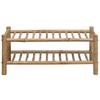 Bamboo Shoe Rack with Storage Shelf Natural Color 68 X 28 X 30 Cm