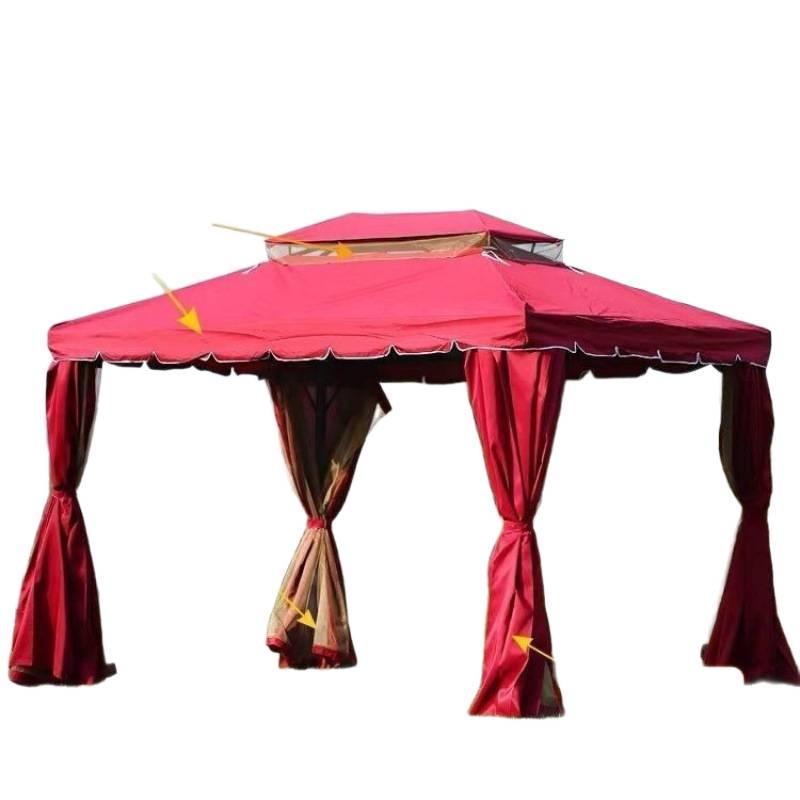 Four-Legged Outdoor Gazebo Canopy - Sunshade and Rain Shelter with Roman-Style Columns