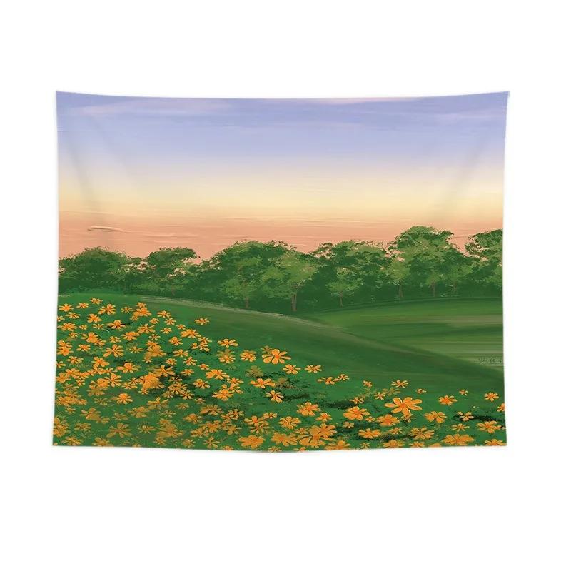 

Простой и свежий печатный гобелен для украшения стен дома, гобелен для спальни, гобелен для гостиной 100x75cm