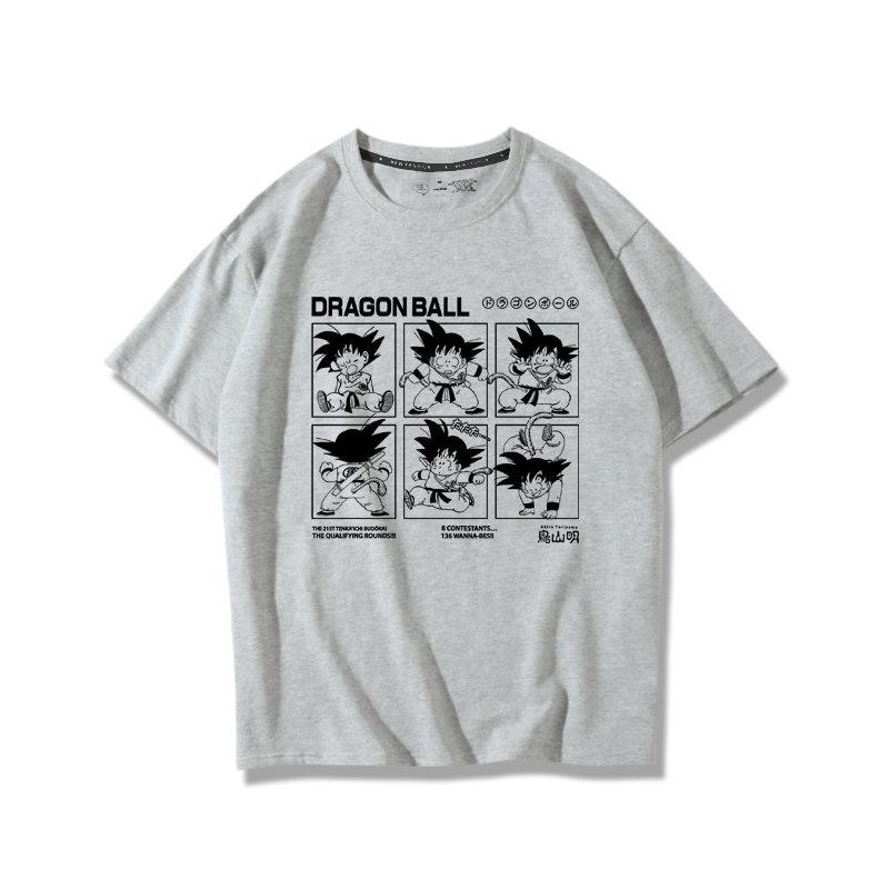 Unisexs And Unisexs Dragon Ball Little Goku Cartoon Printed Tshirt For Couples Cotton Summer Round Neck Short Sleeved Tshirt