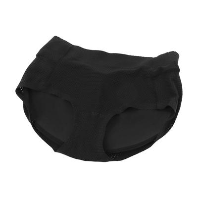 Butt Pads Enhancer Panties Mid Waist Tummy Control Elastic Soft Breathable Women's Underwear for Wedding Black L 60‑70kg