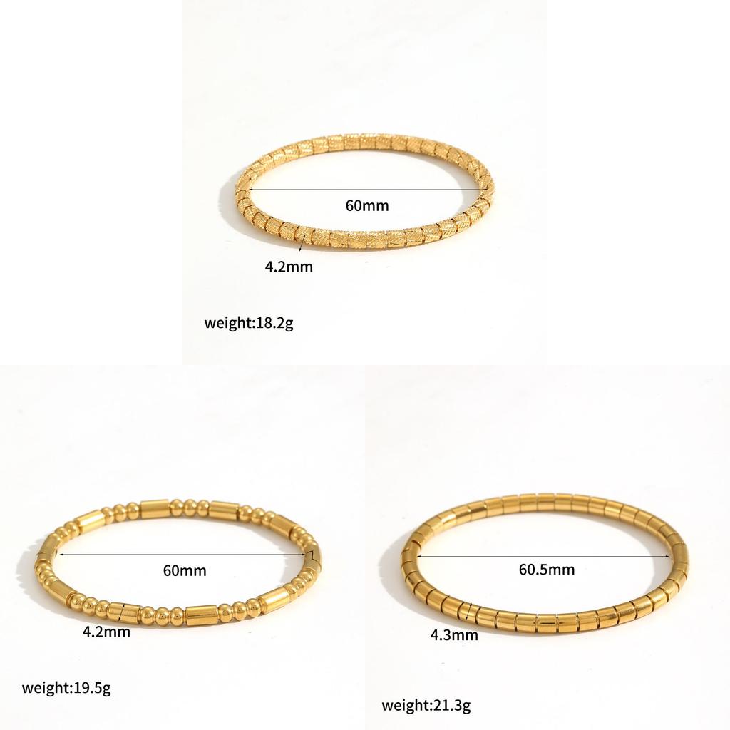 Retro Stainless Steel Bracelet For Ladies With Electroplated Finish For Casual Wear