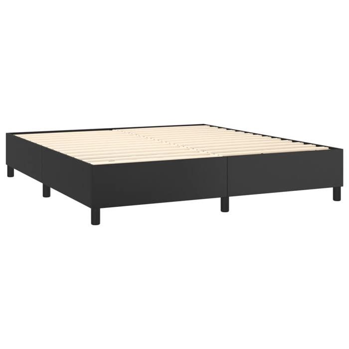 Sommier à lattes avec matelas - Maison Exclusive - Noir - 160x200 cm - Tête de lit réglable