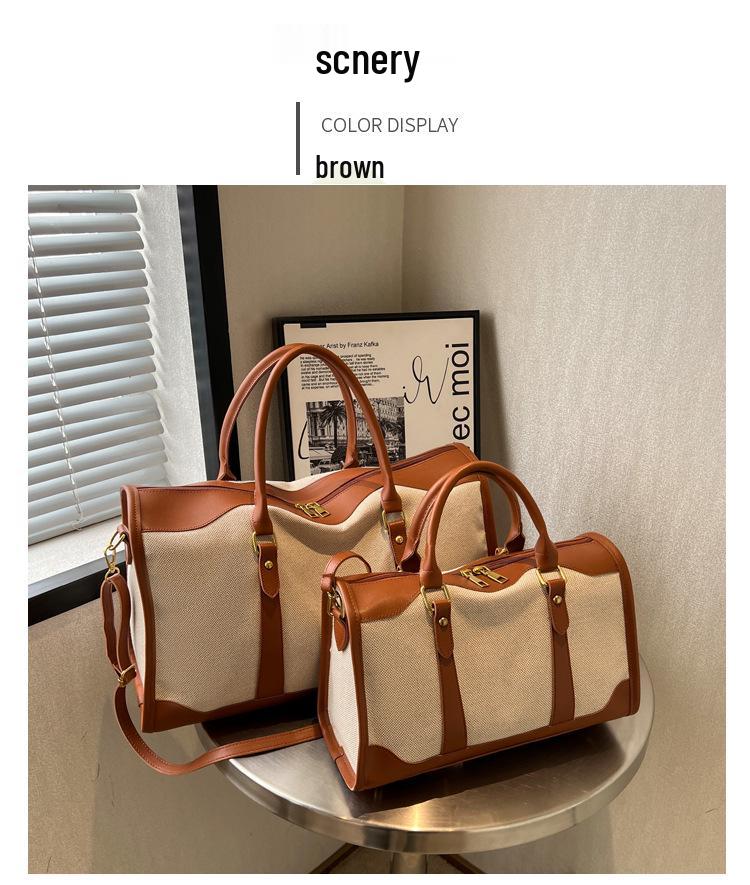 2024 Women's Fashionable Canvas Crossbody Tote - Stylish, Large Capacity for Commutes