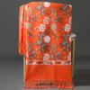 New Winter Shawl Embroider Tassel Women Shawl Thick Warm Cashmere Pashmina Scarves Lady Soft Wrap Bufanda Travel All-Match Scarf