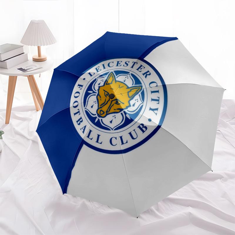 Leicester City Football Club2pattern, automatic folding umbrella, portable and foldable design, 8 ribs, a Christmas or birthday gift.