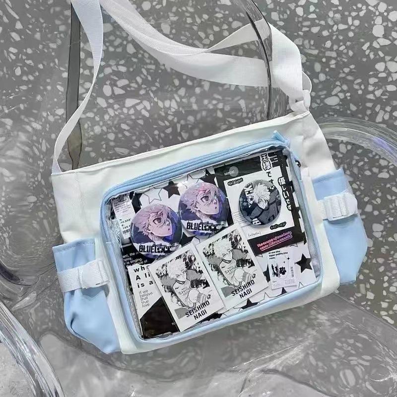 New Japanese Versatile Ita Bag: Large Capacity, Transparent Badge Shoulder Bag for Women