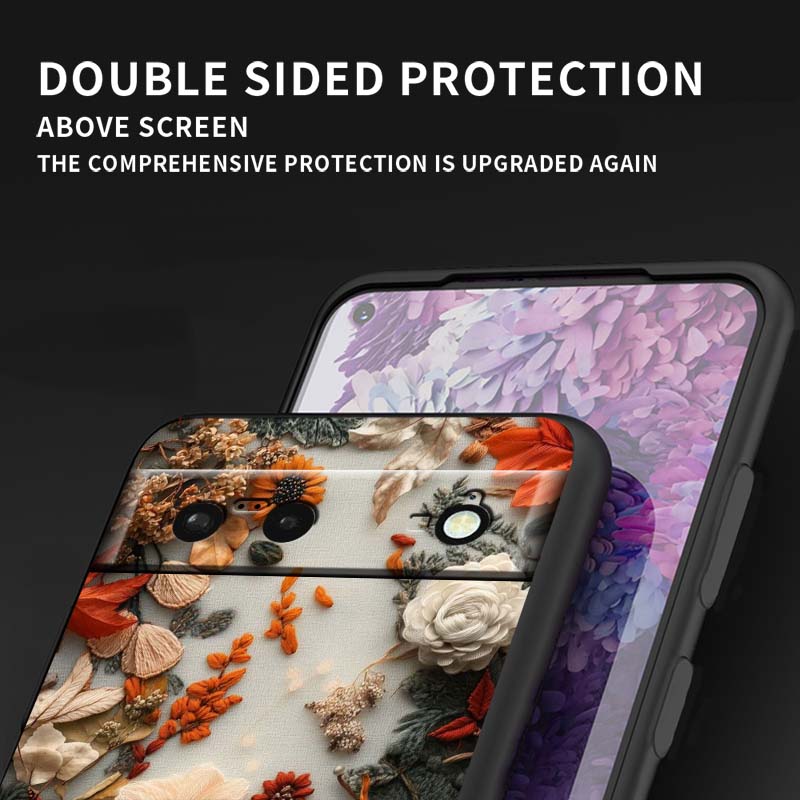 Butterfly flower pattern For Google Pixel 10 9a 9 8A 8 7 7A 6 6A Pro XL 2024 5G Black Soft TPU Silicone Phone Case