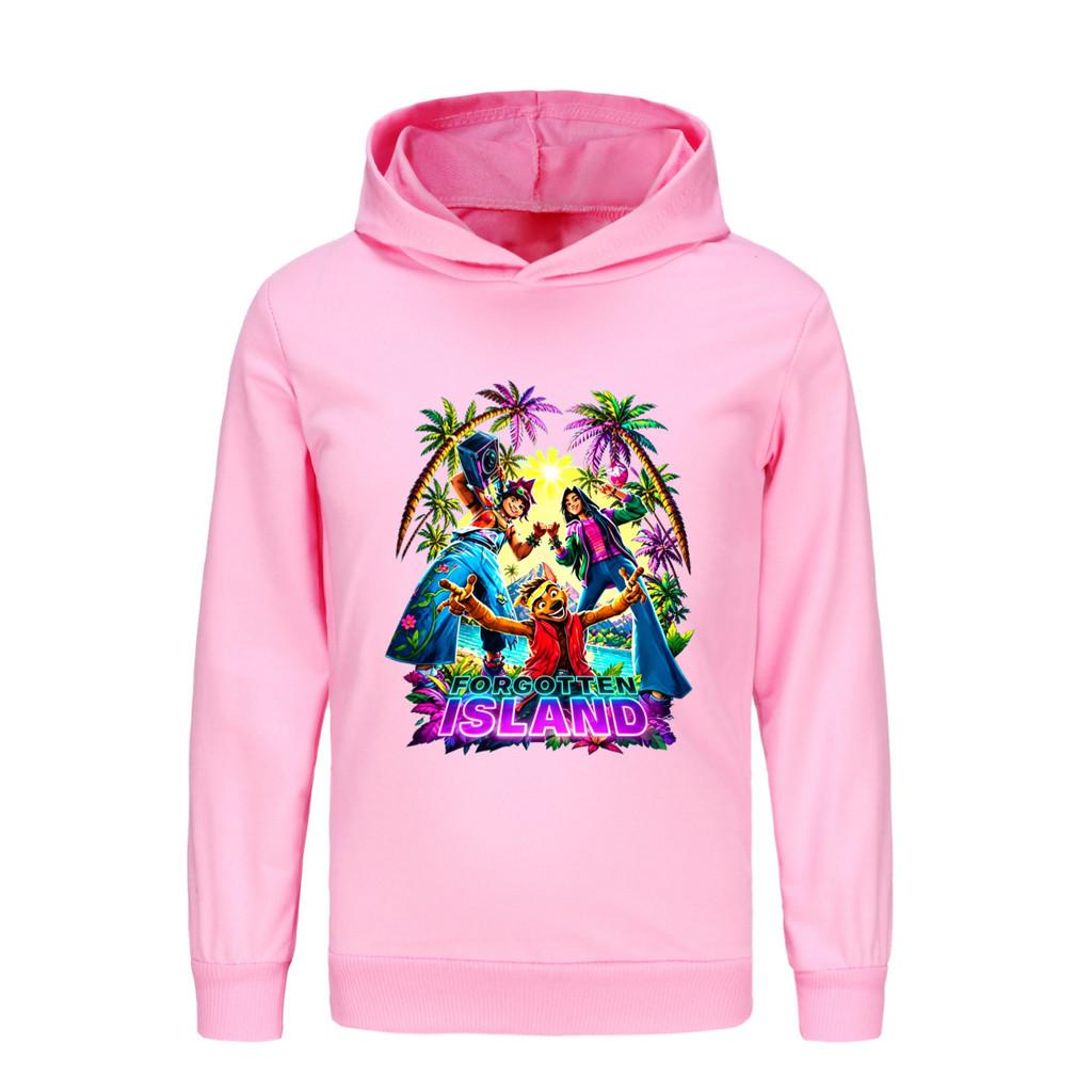 5877 Kids Boys Girls Forgotten Island Anime Print Casual Long Sleeves Hoodies