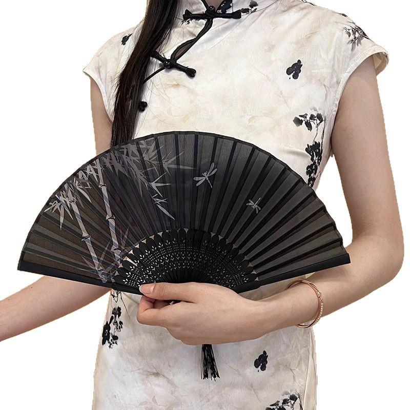 Traditional Chinese Hanfu & Qipao Dance Folding Fan for Women and Children – Portable Summer Accessory