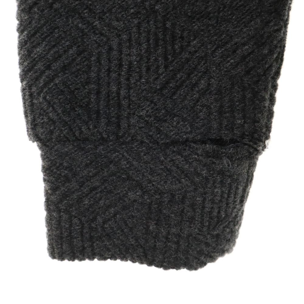 Emporio Armani Wool Blend Knit Parker M Gray Men's Used