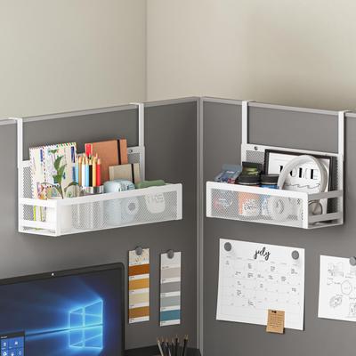 SHINEWON Závesný košík na drobnosti, Kúpeľňové úložisko, Biely (Malý + Veľký)