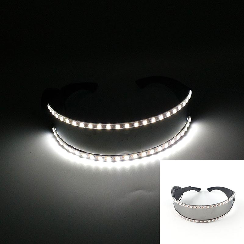 Nuovi Occhiali Stile Cyberpunk Cool Decorazione Luminosa per Feste Occhiali da Sole LED Luminosi Illuminazione Bar Rave Musica Festa da Ballo