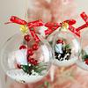 Clear Christmas Balls Plastic Empty Ball DIY Hanging Ball for Xmas Tree Pendent Ornaments Wedding Party Decor Fillable Baubles