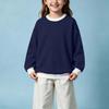 Boys Girls Casual Crewneck Color Block Sweatshirt Pullover Top for Kids