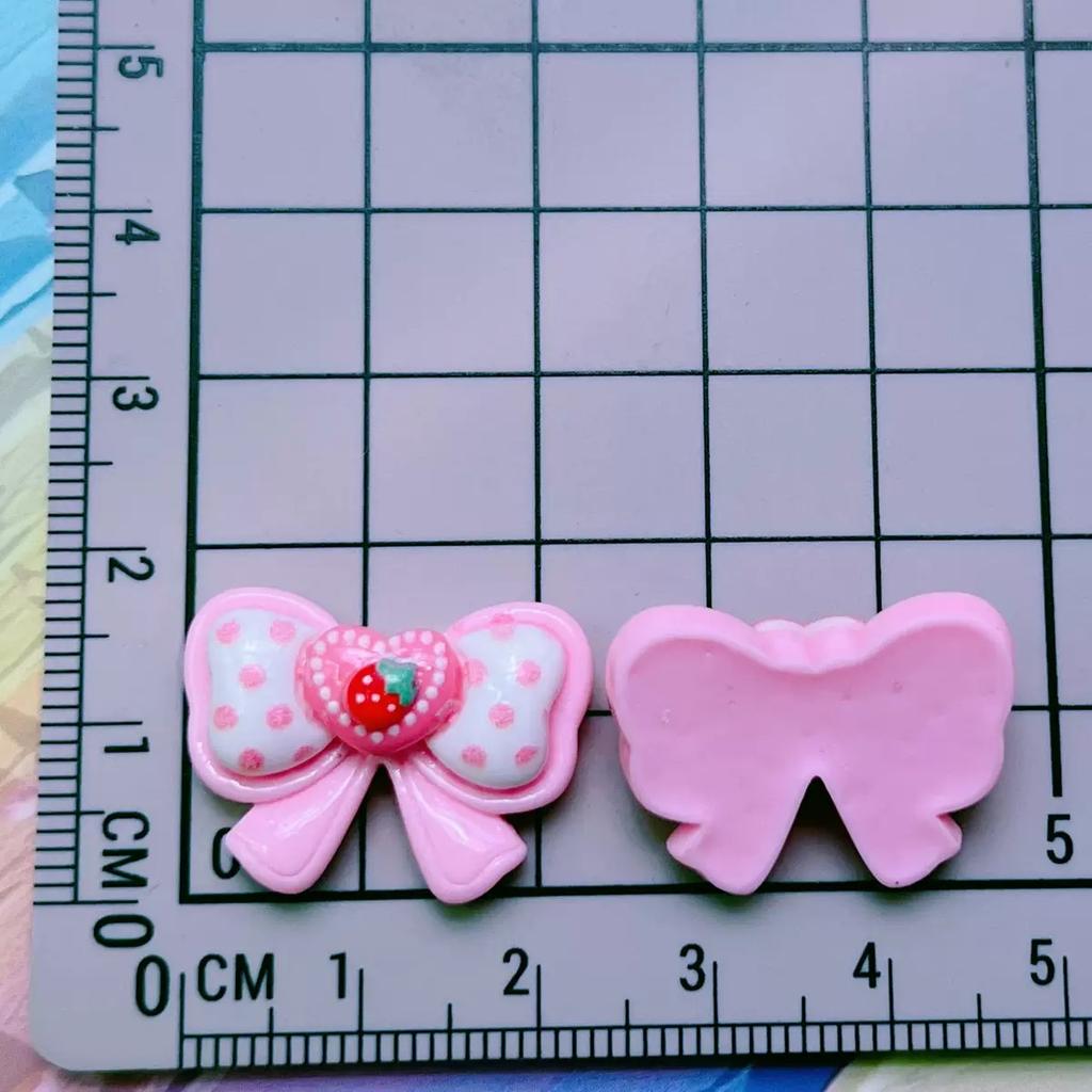 10 Pcs New Cute Cartoon Strawberry Butterfly Junction Resin Scrapbook Diy Jewelry Wedding Hairpin Accessories Craft A68