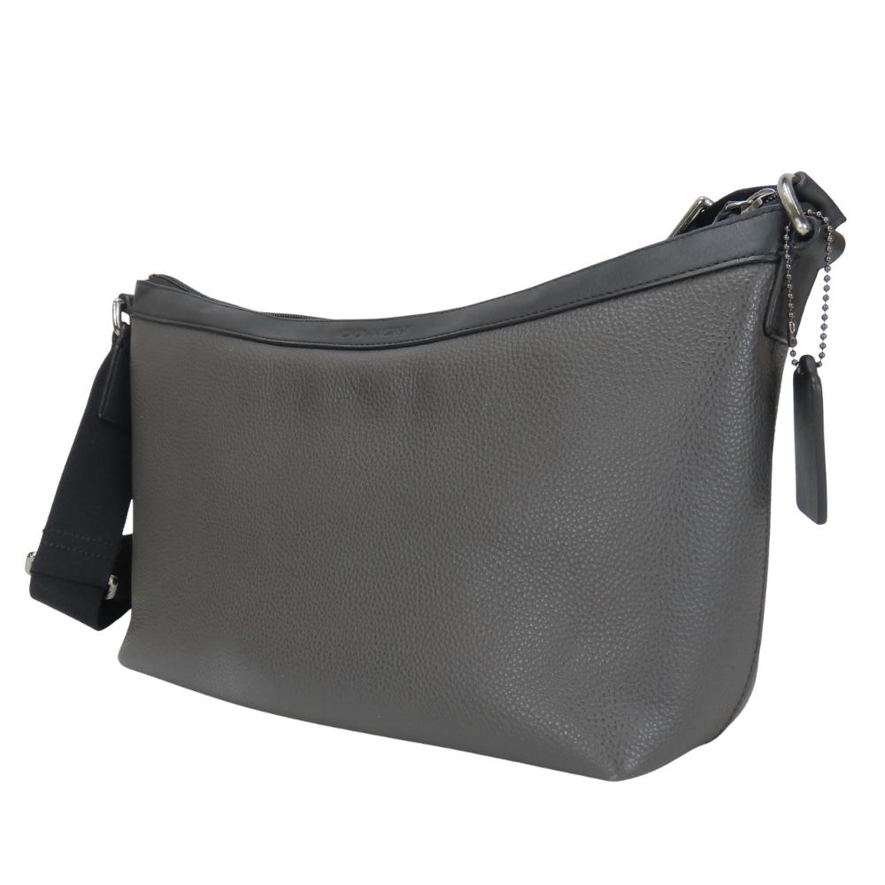 Used COACH Shoulder Bag F71431 leather Dark gray black simple