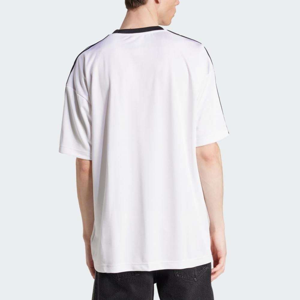 adidas Originals Adicolor Jacquard Loose Striped Pullover T-Shirt Unisex Tops White Black JW5877